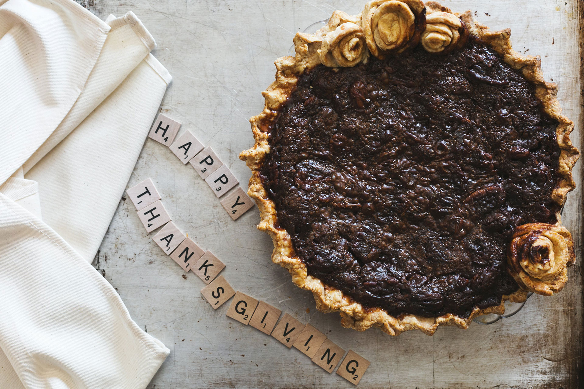 Chocolate Pie with Pecans