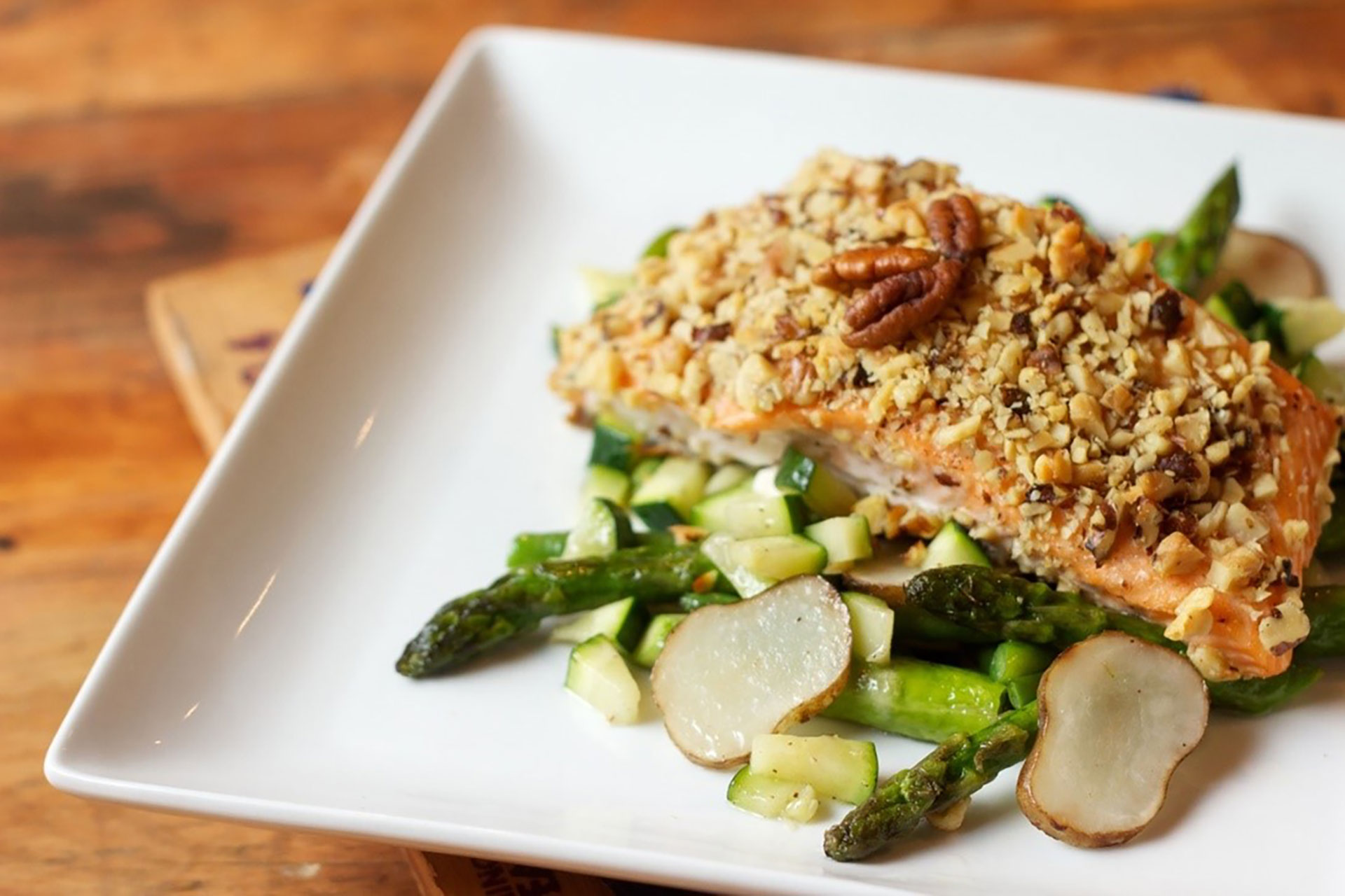 Parmesan and Pecan Crusted Salmon